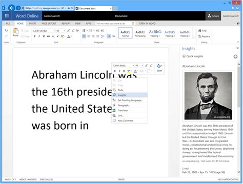It offers features that are similar to those of the program's desktop version. Bing Insights Integrated Into Microsoft Office Word Online - Search Engine Land