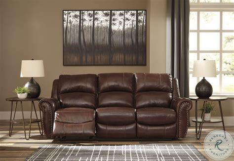 Bingen Harness Leather Power Reclining Sofa From Ashley Coleman Furniture