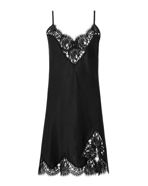 Natalie Begg Pure Silk Black Lace Chemise Specialty Fittings Lingerie