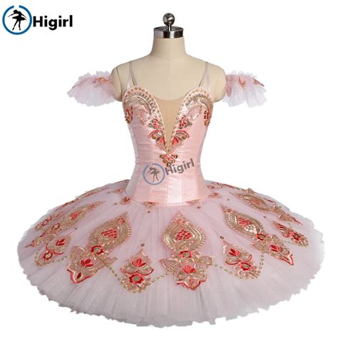 adult sugar plum fairy professional ballet tutu pink gold pancake tutu skirt classical ballet