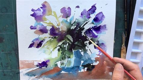Loose Wet Into Wet Watercolours With Andrew Geeson Purple Blast