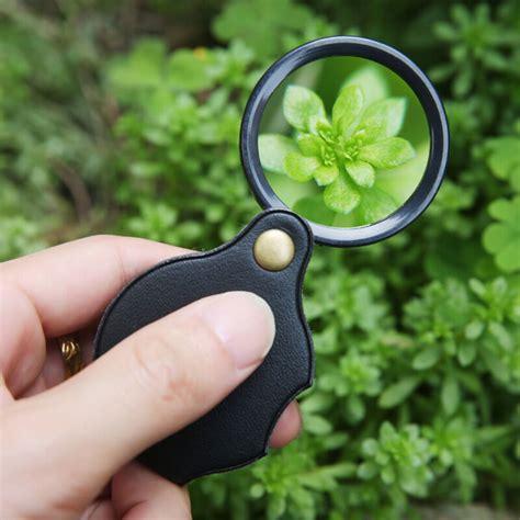 1pc 10x Mini Magnifying Glass Folding Pocket Magnifier Bigeye Glass