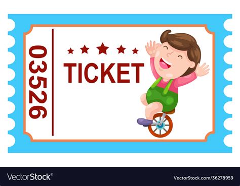 Isolated Ticket Circus Royalty Free Vector Image