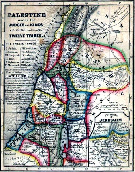 Maps 12 Tribes Of Israel