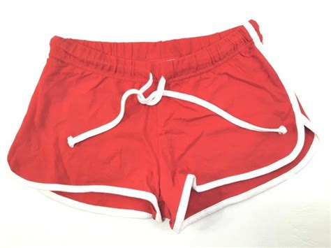 Womens Lifeguard Sexy Booty Shorts Red W Lace Size Small New W
