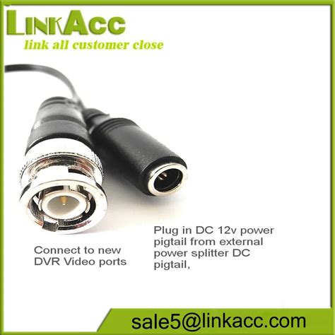 Lkcl654 6pin Mini Din Cable Female To Bnc Male And Dc Female Adapter