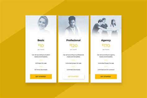 Pricing Table Professional Job Market