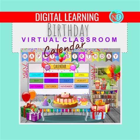 Happy Birthday Virtual Classroom Birthday Bitmoji Calendar Online