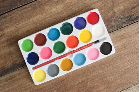 Free Stock Photo 12179 New Watercolor Palette With Brush Freeimageslive