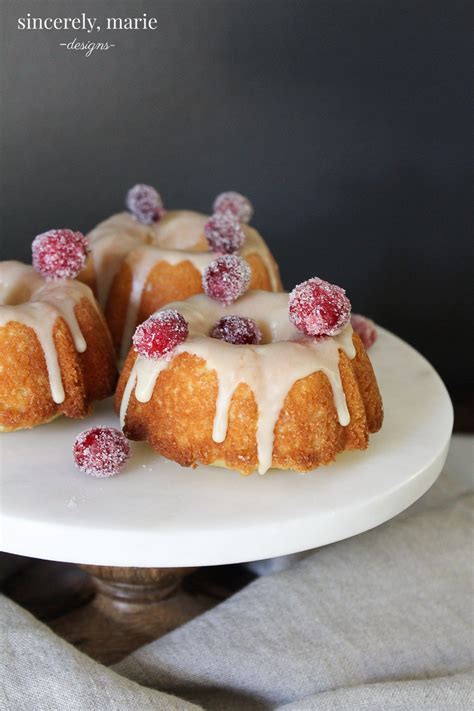 'tis the season for festive christmas desserts. Mini Lemon and Cranberry Cakes with Lemon Drizzle | Recipe | Cranberry cake, Rhubarb desserts ...