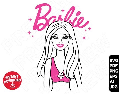Barbie Svg Clipart Vector Cut File Doll Svg Girl Svg Etsy The Best