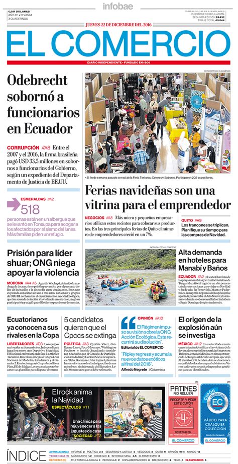 El Comercio Ecuador Jueves 22 De Diciembre De 2016 Infobae