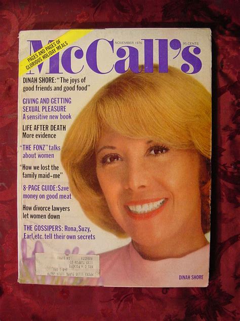 Mccalls Magazine November 1976 Dinah Shore Henry Winkler Marjorie Franco Ebay