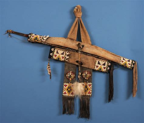 Lakota Beaded Quiver With Bow And Arrow By Charles Fast Horse 36 W 23