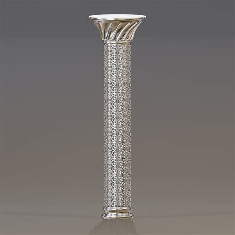 3d Model Ornate Perforated Column Vr Ar Low Poly Cgtrader