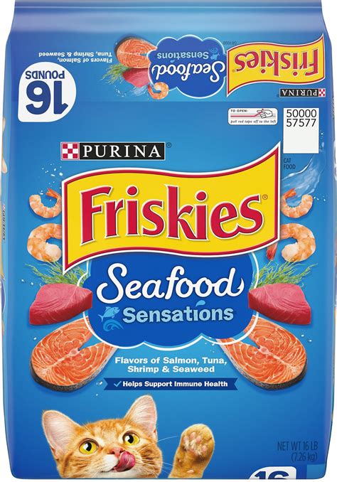 Thankfully, my usually fussy cat seems to like the taste of this dry food. FRISKIES Seafood Sensations Dry Cat Food, 16-lb bag ...