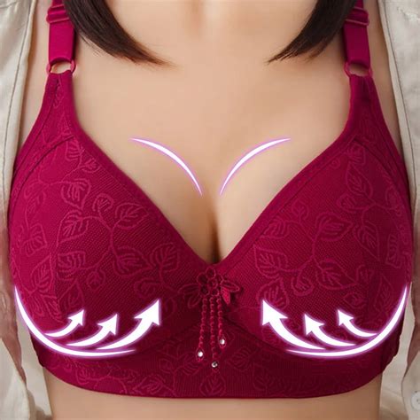 flowers wireless push up bra solid color seamless soft bras for women double breasted sexy