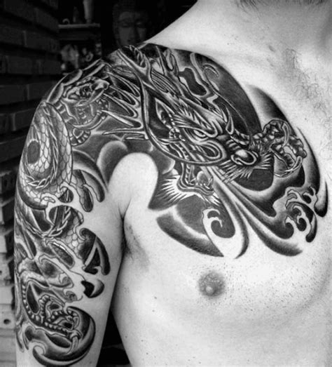 It symbolizes hope, purity, jealousy and sometimes severe anger. 40 Dragon Shoulder Tattoo Designs For Men - Manly Ink Ideas