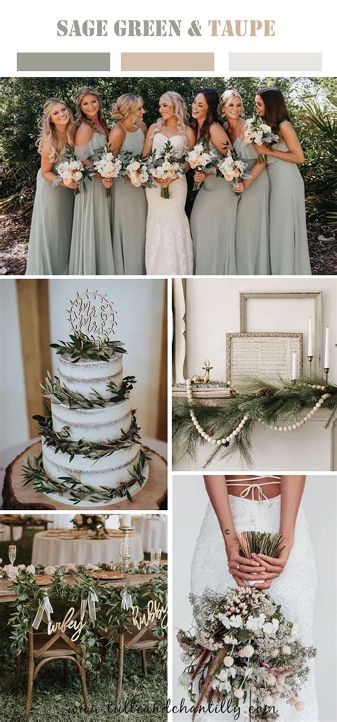 Sage Green And Taupe Wedding Color Trend 2021 Wedding Trends Color