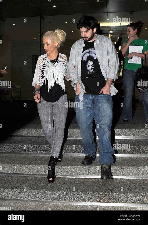 Christina Aguilera And Her Husband Jordan Bratman Depart Soho Restaurant Los Angeles California