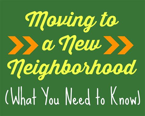 Moving To A New Neighborhood What You Need To Know Cento Moving