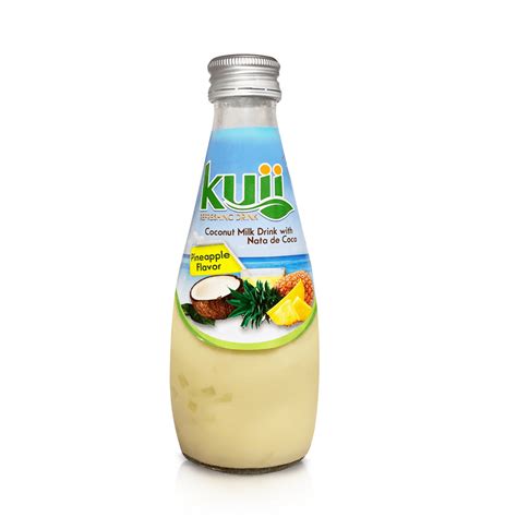 Kuii Coconut Milk Drink With Nata De Coco Pineapple Flavor 98 Fl Oz