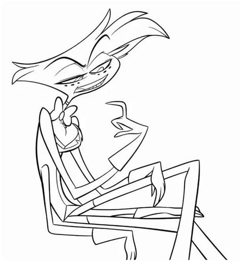 Alastor From Hazbin Hotel Coloring Page Free Printable Coloring Pages