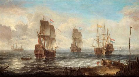 Circle Of Sailing Ships Painting By Jacob Adriaensz Bellevois