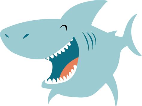 Requiem Shark Cartoon Blue Shark Vector Png Download 20741554