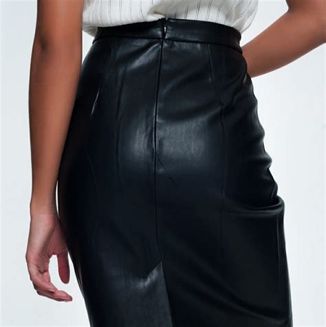 Private Label Skirts Nwt Black Faux Leather Pencil Skirts Poshmark