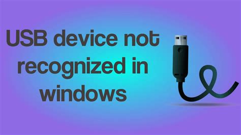 How To Fix The Error Usb Device Not Recognized In Windows 2024