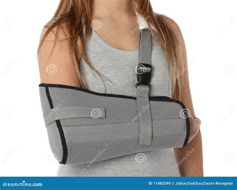Woman Wearing An Arm Brace Stock Image Image Of Bone 11483299