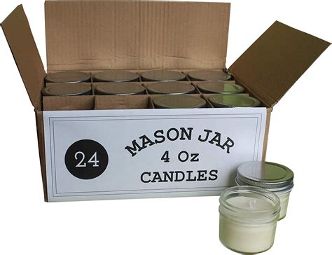 Set Of 24 Bulk Wholesale Mini Mason Jar Candles 4 Ounce Perfect For