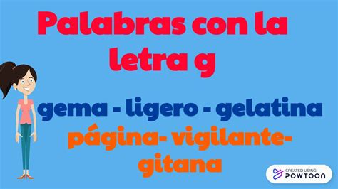 Sonidospalabras Y Frases Con La Letra G Youtube