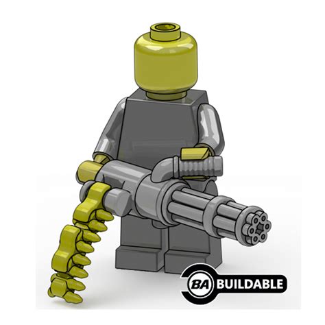 Minigun Lego Compatible Minifigure Accessory Bricks And Minifigs Eugene