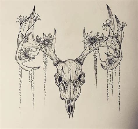 Deer Skull Tattoo Deer Skull Tattoos Animal Skull Tattoos Skull