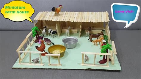 Diy Miniature Farm House Easy Popsicle Stick Craft How To Make