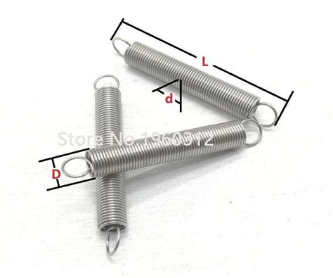 10pcs 304 Stainless Steel Dual Hook Small Tension Spring Hardware