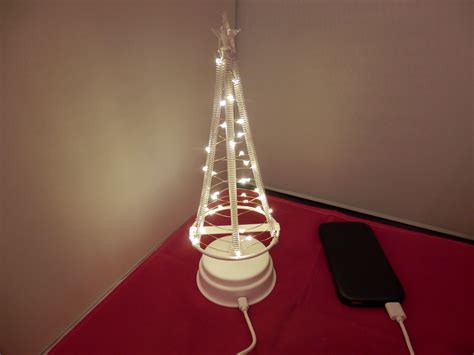 Led Lights Powered By Power Bank Connected Via Usb Cable To The Mini