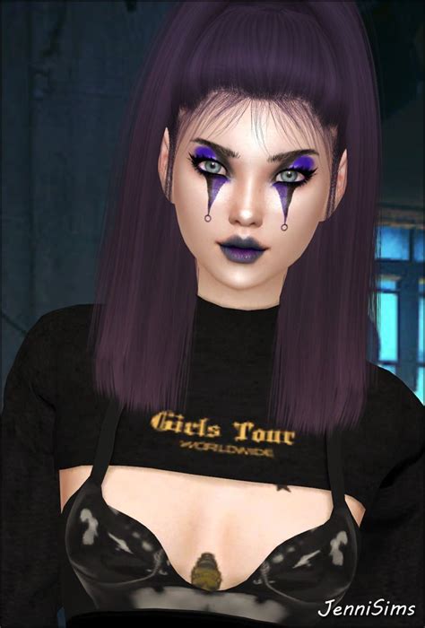 Jennisims Sims 4 Sims Halloween Face Makeup