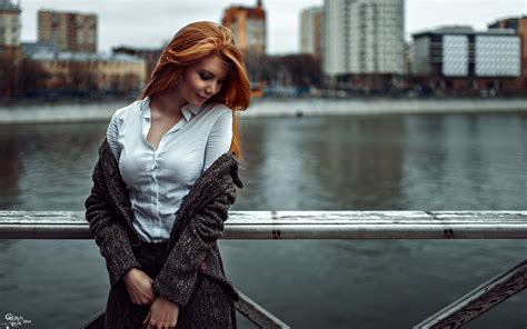 4567815 Georgy Chernyadyev Women Outdoors Women Long Hair Redhead Antonina Bragina Rare