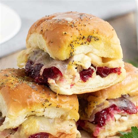 Cranberry Turkey Sliders Thanksgiving Leftovers Recipe