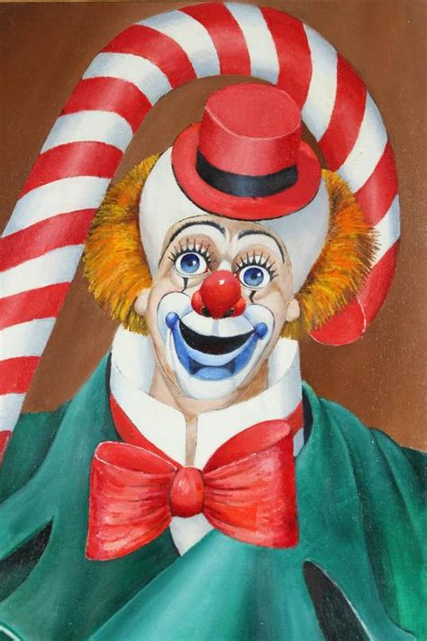 Original Signed Oil Painting Of Clown By Red Skelton At 1stdibs Red