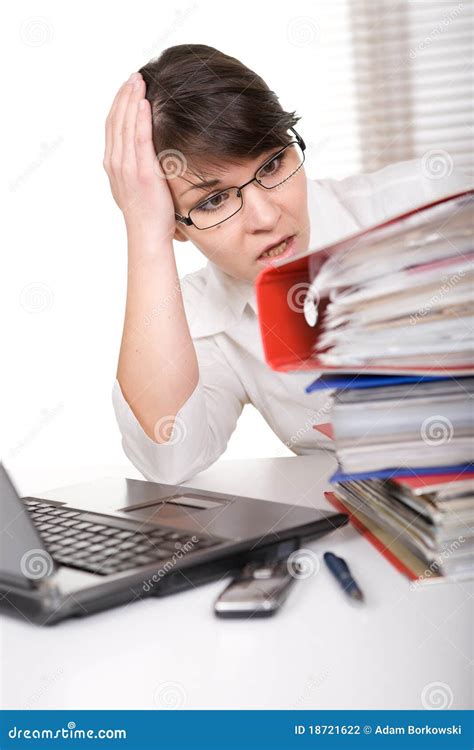 Over Worked Stock Photo Image Of Frustration Folder 18721622