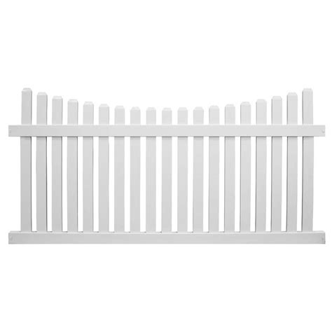 Weatherables Richmond 5 Ft H X 8 Ft W White Vinyl Picket Fence Panel