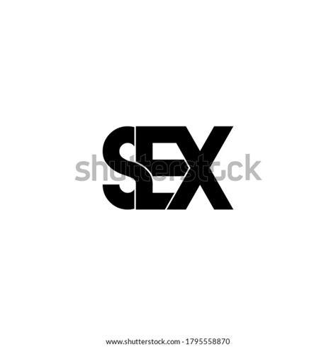 Sex Letter Original Monogram Logo Design เวกเตอร์สต็อก ปลอดค่า