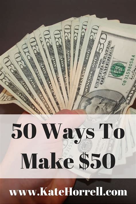 I once earned 45$ when i was in 9th grade. 60 Ways To Make 50 Dollars Fast • KateHorrell | How to get ...