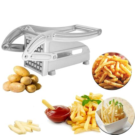 Brrnoo Stainless Steel 2 Blade French Fry Cutter Potato Chipper