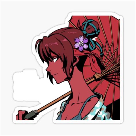 Azuki Anime Japanese Art Style Sticker By Avatar Mania Redbubble