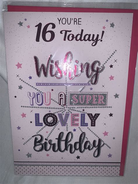 16th Birthday Card Girl 16 Year Old Birthday Cards 5 Styles Ebay